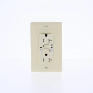 Hubbell Almond SelfTest GFCI Outlet Nightlight Tamper Resistant 20A GFTRST20ALNL - Picture 1 of 5