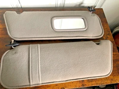 1989-2006 Ford Ranger Mazda B Driver & Passenger Sun Visor Pair Light Gray OEM - Image 1 of 4