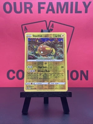 Stunfisk 055/195 Sword & Shield Pokemon TCG Reverse Holo Common 2022 NM - Image 1 of 4