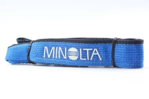 [Fast neuwertig] Minolta Kamera Umhängeband blau Minolta Logo OFrom JAPAN - Bild 1 von 8