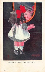 Postcard: Monday's Child, Ullman Mfg., JS, UDB 1910's Unposted - Picture 1 of 2
