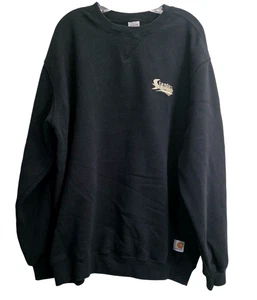 Carhartt Standard Electric Sweatshirt Mens XL Black Fleece Crewneck  Embroidered - Picture 1 of 10