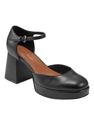 MARC FISHER Womens Black 1" Platform Daffy Toe Block Heel Pumps Shoes 9.5 M - Image 1 of 4