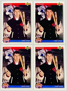 (4) Jim Thome 1991 Upper Deck Baseball Star Rookie NM-MT RC Lot #5 - Picture 1 of 2