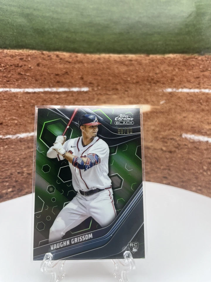2023 Topps Chrome Black - Green Refractor #97 Vaughn Grissom /99 (RC) - Image 1 of 2