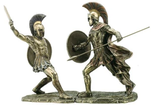 Escultura Occidental Estatua de Batalla de Aquiles y Héctor/Antigua Grecia Pelopo - Imagen 1 de 8