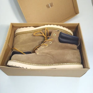 Itaska Herren Leder Wildleder Arbeitsstiefel Gr. 13 Hellbraun #504990 Struktur Neu im Karton - Bild 1 von 8