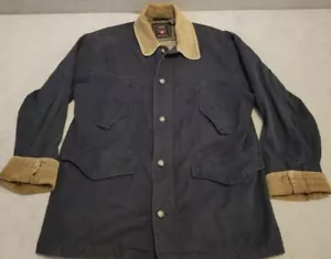 Giacca vintage American Eagle AE foderata a quadri Chore Barn uomo taglia S colletto velluto a coste - Foto 1 di 13