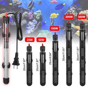 25W-300W Submersible Aquarium Fish Tank Heater Rod Heating Adjustable Thermostat - Picture 1 of 31