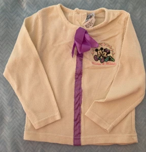 VTG 90s Y2K Disney Mickey & Minnie Girl S(4) long sleeve Embroidered Top Rare - Picture 1 of 14