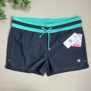 Free Country Women’s Size XXL (18) Swim Shorts Gray Aqua Inter-Changeables NWT - Picture 1 of 11