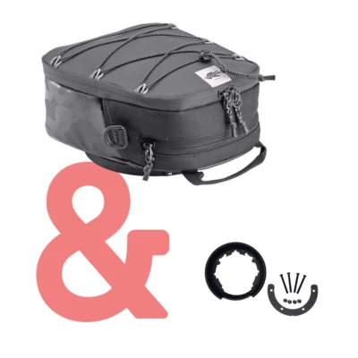 Kappa DR04 kleiner Tankrucksack 4,5 L Tanklock System  schwarz grau Tarnoptik - Bild 1 von 3