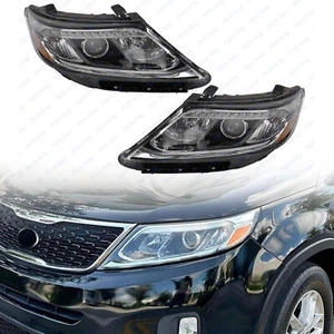 For 2014 2015 Kia Sorento EX SX Halogen LED DRL Projector Headlights Left Right - Picture 1 of 9
