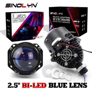 2.5 Inch Blue Bi LED Projector Lens Kit H7 H4 9005 9006 LED Headlights Accessory - Picture 1 of 15