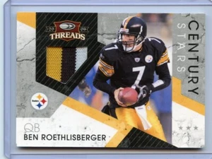 BEN ROETHLISBERGER ( 3-COLOR ) GAME-WORN ( 2009 ) JERSEY CARD #42/50 STEELERS - Picture 1 of 2