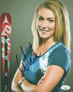 MIKAELA SHIFFRIN HAND SIGNED 8x10 COLOR PHOTO GORGEOUS+SEXY SKIIER JSA - Picture 1 of 1