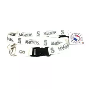 Seattle Mariners ID Lanyard /Keychain White Glacier Design MLB Licensed Merch - Picture 1 of 1