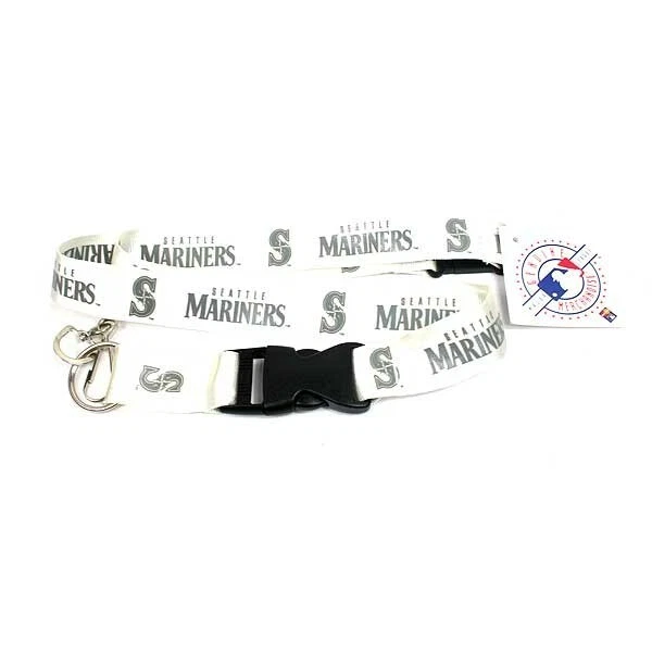 Seattle Mariners ID Lanyard /Keychain White Glacier Design MLB Licensed Merch - Image 1 of 1