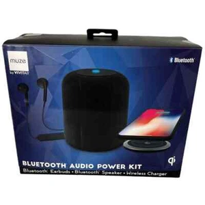 Vivitar Muze Bluetooth Audio Power KIT Includes Earbuds Speaker Wireless Charger - Picture 1 of 3