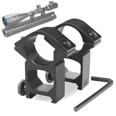 METALTAC Scope Mount Rings 1" High Profile Fits Weaver Rail Picatinny 2 Pieces