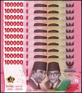 5 MILLION INDONESIA RUPIAH - 50 x 100,000 IDR - AUTHENTIC, Active 2022 Currency - Picture 1 of 2