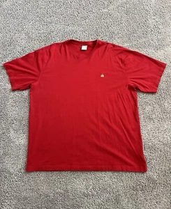 Brooks Brothers T-Shirt Men’s Solid Red Gold Lamb Logo Size 2XL - Picture 1 of 6