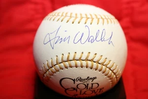TIM WALLACH AUTOGRAPHED AUTO SIGNED RAWLINGS GOLD GLOVE BASEBALL DODGERS COA - Picture 1 of 3