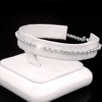 4mm BELCHER Link 11" Damas Plateado EP Tobillera Nueva Nupcial Tobillo Pie Cadena Foto 1 de 4