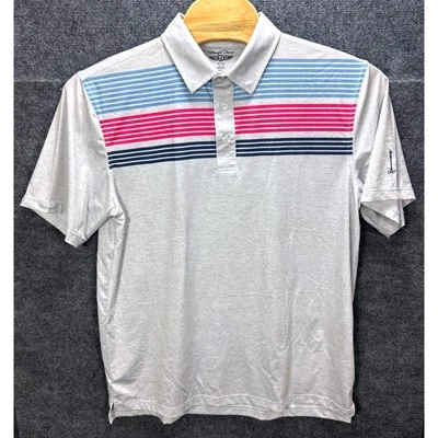 Camisa polo de golf recta a rayas atlética informal manga corta XL Foto 1 de 4