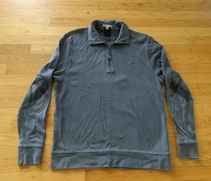 Maglione pullover Burberry Brit grigio quarto zip felpa classica XL - M49 - Foto 1 di 9
