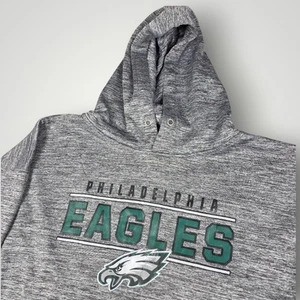 Majestic Philadelphia Eagles Gray Hoodie Size 5XL NFL Football Fan Gear Gameday - Picture 1 of 11