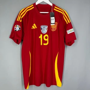 BNWT SPAIN NATIONAL TEAM HOME FOOTBALL JERSEY SHIRT 2024 2025 #19 LAMINE YAMAL - Picture 1 of 8