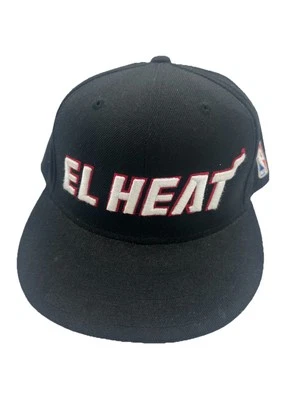 Miami Heat Hat Cap SnapBack OS Black NBA Basketball Adidas El Heat Noche Latina - Image 1 of 4