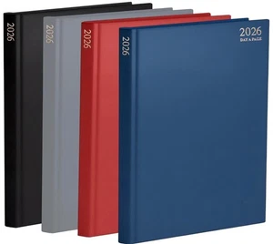 2026 diary A4/A5/A6 Page a Day/Week to View Diary Hardback Case bound Back Cover - Picture 1 of 30
