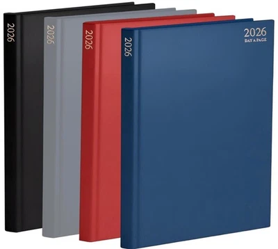 2026 diary A4/A5/A6 Page a Day/Week to View Diary Hardback Case bound Back Cover - Image 1 of 4