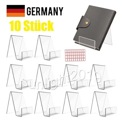 10 tlg Acryl Buchständer Buchaufsteller Transparente mit Ledge Buchstütze - Bild 1 von 4