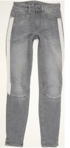 G-Star Biwes Stripe Women Grey Skinny Slim Stretch Jeans W28 L32 (99406) - Picture 1 of 8
