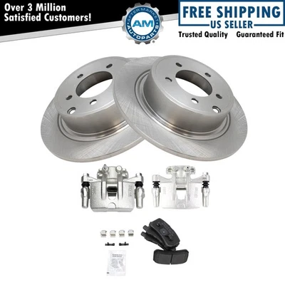 Rear Brake Calipers Ceramic Pads & Rotors Fits 2009-2012 Mitsubishi Outlander Foto 1 de 4