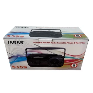 Jaras Portable Boombox Tape Cassette Player/Recorder w/ AM/FM Radio Stereo NIB - Picture 1 of 9