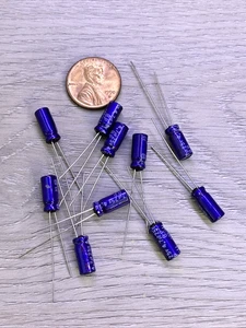 10x Panasonic 4.7 25V radial capacitors caps  10pcs * ECE-A1EN4R7U  Series SU - Picture 1 of 1