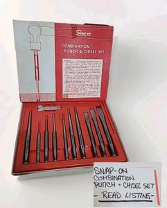 Snap On Tools Punch & Chisel Set Vtg. 11 Pc. Automobile Motorcycle Tools W/box - Picture 1 of 24