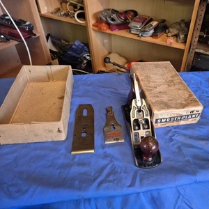 WODEN-RECORD W4 smoothing plane . 1962 / 63. Virtually unused clinker boat tool - Picture 1 of 16