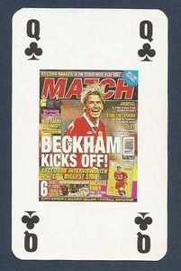 MATCH MAGAZINE-20 YEAR ANNIVERSARY COVER PLAYING CARD-MAN UTD-DAVID BECKHAM-QC - Picture 1 of 1