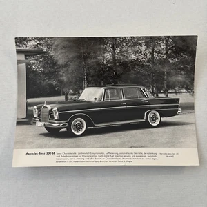 Mercedes Benz 300 SE Factory Press Photo Photograph Vintage - Picture 1 of 6