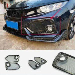 For Honda Civic Hatch FK7 Front Fog Light Cover Replacement Forged Carbon Look - Foto 1 di 8