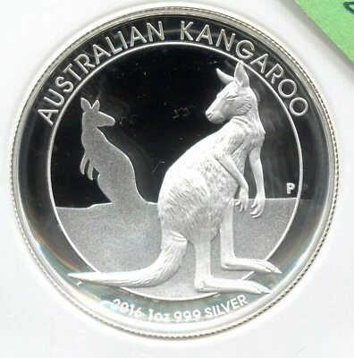 2016 P S$1 Australia Kangaroo Silver Dollar - 1st 2500 Ulta Cameo - Lot #SB 307 - Image 1 of 4