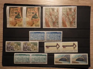 7x2 Timbres Stamps ANDORRE Français ANDORRA neufs MNH ** Paires 1984-1990 - Foto 1 di 1