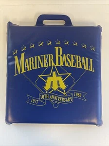 10TH ANNIVERSARY Seattle Mariners Baseball Seat Cushion NALLEY'S PROMO 1976-1986 - Picture 1 of 12