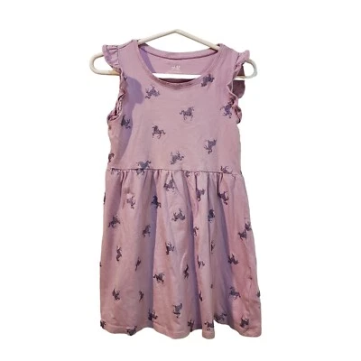 H&M фиолетовый блестящий единорог платье размер 2-4Y - Изображение 1 из 4