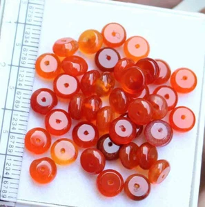 42 Stück Natürliche Karneol Glatt Rund Perlen 6 mm 36,30 Ct Lose Perlen - Bild 1 von 4